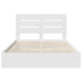 Pat cu storage cu headboard Alb 150 x 200 cm Lemn compozit - WALTI WALTI