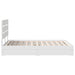 Pat cu storage cu headboard Alb 150 x 200 cm Lemn compozit - WALTI WALTI