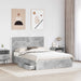 Pat cu storage Gri din beton 150 x 200 cm Lemn compozit - WALTI WALTI