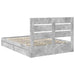 Pat cu storage Gri din beton 150 x 200 cm Lemn compozit - WALTI WALTI