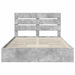 Pat cu storage Gri din beton 150 x 200 cm Lemn compozit - WALTI WALTI