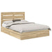 Pat cu storage Stejar Sonoma 140 x 200 cm Lemn compozit - WALTI WALTI