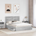 Pat cu storage cu sertar Gri Sonoma 140 x 200 cm Lemn compozit - WALTI WALTI