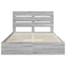 Pat cu storage cu sertar Gri Sonoma 140 x 200 cm Lemn compozit - WALTI WALTI