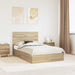 Pat cu storage Stejar Sonoma 135 x 190 cm Lemn compozit - WALTI WALTI