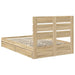 Pat cu storage Stejar Sonoma 135 x 190 cm Lemn compozit - WALTI WALTI