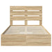 Pat cu storage Stejar Sonoma 135 x 190 cm Lemn compozit - WALTI WALTI