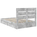Pat cu storage Gri din beton 135 x 190 cm Lemn compozit - WALTI WALTI