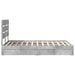 Pat cu storage Gri din beton 135 x 190 cm Lemn compozit - WALTI WALTI
