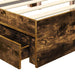 Pat cu storage Stejar fumuriu 135 x 190 cm Lemn compozit - WALTI WALTI