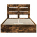 Pat cu storage Stejar fumuriu 135 x 190 cm Lemn compozit - WALTI WALTI