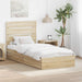 Pat cu storage Stejar Sonoma 100 x 200 cm Lemn compozit - WALTI WALTI