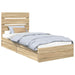 Pat cu storage Stejar Sonoma 100 x 200 cm Lemn compozit - WALTI WALTI