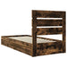 Pat cu storage Stejar fumuriu 90 x 190 cm Lemn compozit - WALTI WALTI
