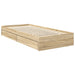 Pat cu storage Stejar Sonoma 70 x 190 cm Lemn compozit - WALTI WALTI