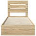 Pat cu storage Stejar Sonoma 70 x 190 cm Lemn compozit - WALTI WALTI