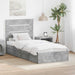 Pat cu storage Gri din beton 70 x 190 cm Lemn compozit - WALTI WALTI