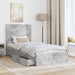 Pat cu storage Gri din beton 70 x 190 cm Lemn compozit - WALTI WALTI