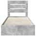 Pat cu storage Gri din beton 70 x 190 cm Lemn compozit - WALTI WALTI
