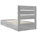 Pat cu storage cu sertar Gri Sonoma 70 x 190 cm Lemn compozit - WALTI WALTI