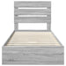 Pat cu storage cu sertar Gri Sonoma 70 x 190 cm Lemn compozit - WALTI WALTI