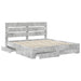 Cadru de pat cu sertar Gri din beton 200 x 200 cm Lemn compozit - WALTI WALTI