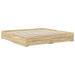 Cadru de pat cu sertar Gri din beton 200 x 200 cm Lemn compozit - WALTI WALTI