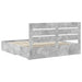 Cadru de pat cu sertar Gri din beton 200 x 200 cm Lemn compozit - WALTI WALTI