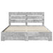 Cadru de pat cu sertar Gri din beton 200 x 200 cm Lemn compozit - WALTI WALTI