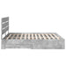 Cadru de pat cu sertar Gri din beton 200 x 200 cm Lemn compozit - WALTI WALTI