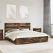 Cadru de pat Stejar fumuriu 200 x 200 cm Lemn compozit - WALTI WALTI