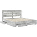 Cadru de pat cu sertar Gri din beton 180 x 200 cm Lemn compozit - WALTI WALTI