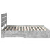 Cadru de pat cu sertar Gri din beton 180 x 200 cm Lemn compozit - WALTI WALTI
