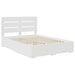 Cadru de pat cu sertar Alb 160 x 200 cm Lemn compozit - WALTI WALTI