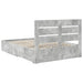 Cadru de pat cu sertar Gri din beton 150 x 200 cm Lemn compozit - WALTI WALTI