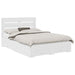 Cadru de pat cu sertar Alb 140 x 190 cm Lemn compozit - WALTI WALTI