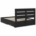 Cadru de pat cu sertar Stejar Negru 140 x 190 cm Lemn compozit - WALTI WALTI