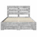 Cadru de pat cu sertar Gri din beton 140 x 190 cm Lemn compozit - WALTI WALTI