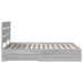 Cadru de pat cu sertar Gri Sonoma 140 x 190 cm Lemn compozit - WALTI WALTI