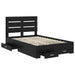 Cadru de pat cu sertar Stejar Negru 135 x 190 cm Lemn compozit - WALTI WALTI