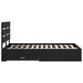 Cadru de pat cu sertar Stejar Negru 135 x 190 cm Lemn compozit - WALTI WALTI