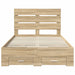 Cadru de pat cu sertar Stejar Sonoma 135 x 190 cm Lemn compozit - WALTI WALTI
