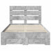 Cadru de pat cu sertar Gri din beton 135 x 190 cm Lemn compozit - WALTI WALTI