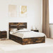 Cadru de pat Stejar fumuriu 135 x 190 cm Lemn compozit - WALTI WALTI