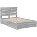 Cadru de pat cu sertar Gri Sonoma 135 x 190 cm Lemn compozit - WALTI WALTI