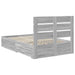 Cadru de pat cu sertar Gri Sonoma 135 x 190 cm Lemn compozit - WALTI WALTI