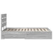 Cadru de pat cu sertar Gri Sonoma 135 x 190 cm Lemn compozit - WALTI WALTI