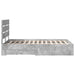 Cadru de pat cu sertar Gri din beton 120 x 190 cm Lemn compozit - WALTI WALTI