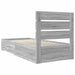 Cadru de pat cu sertar Gri Sonoma 100 x 200 cm Lemn compozit - WALTI WALTI