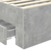 Cadru de pat cu sertar Gri din beton 90 x 200 cm Lemn compozit - WALTI WALTI